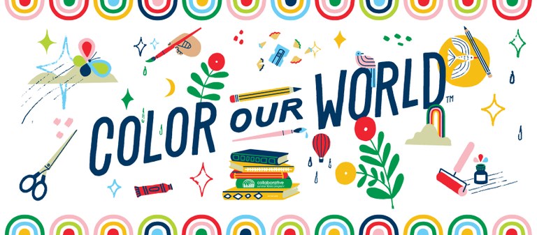 summer reading banner 2025 color our world 2025