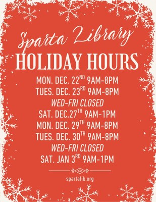 Closed for Christmas and Christmas Eve