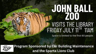 John Ball Zoo Visits Sparta Library John Ball Zoo Visits Sparta Library
