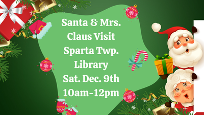 Santa and Mrs. Claus visit Sparta Library