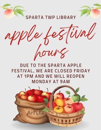 The Library Is Closed For the Sparta Apple Festival