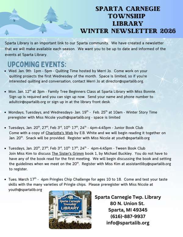 Winter 2026 Newsletter